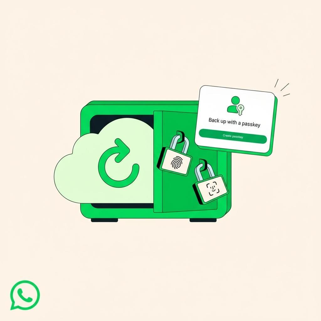 WhatsApp Introduces Passkey Support for Encrypted Backups