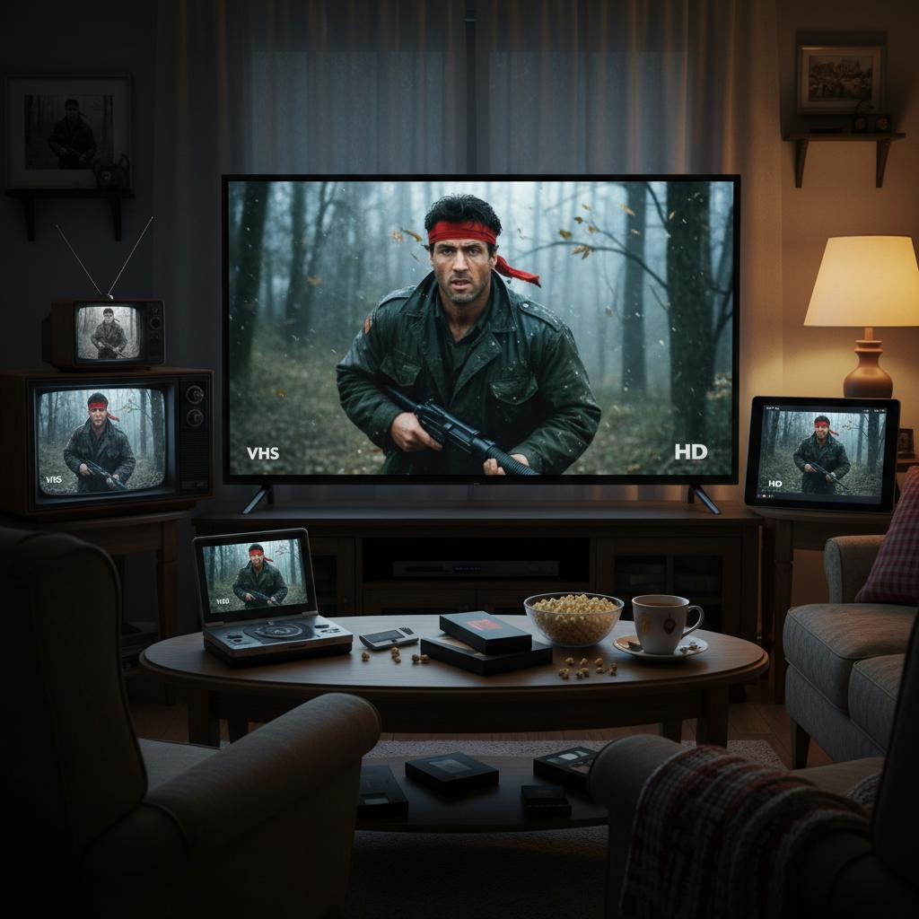 Watching Rambo: First Blood Across Ten Formats’ Evolution